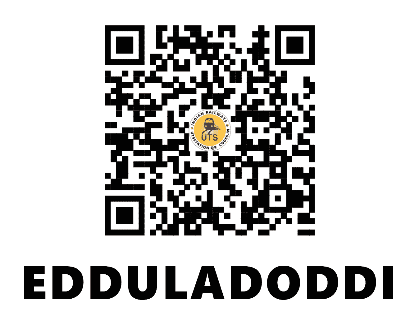 UTS QR Code for EDDULADODDI - EDD - SC (ANDHRA PRADESH)